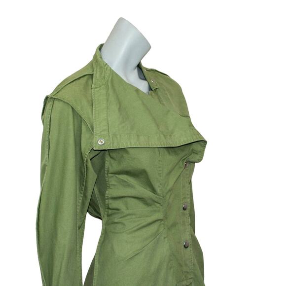 ISABEL MARANT Etoile $555 Ro Linore Dress Khaki Green Size 34 - Picture 9 of 10